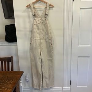 Old Navy Cream Denim Overalls